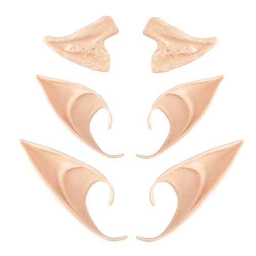 GWAWG Elfenohren 3 Paar für Anime Party Dress Up Fairy Vampire Hobbit, Halloween Weihnachten Cosplay Zubehör Kostüm GWAWG Elfenohren 3 Paar für Anime Party Dress Up Fairy Vampire Hobbit, Halloween Weihnachten Cosplay Zubehör Kostüm von GWAWG