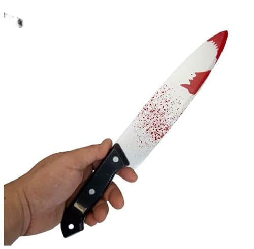 GWAWG Fake Messer, 2 Stück Blutiges Messer Halloween, für Scream/Ghostface Kostümzubehör, Plastikspielzeug für Horror Cosplay und Gruselige Partydekoration GWAWG Fake Messer, 2 Stück Blutiges Messer Halloween, für Scream/Ghostface Kostümzubehör, Plastikspielzeug für Horror Cosplay und Gruselige Partydekoration von GWAWG