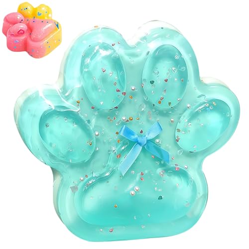 GWAWG Große Katzenpfote Squishy Spielzeug, 13 cm Riesen Stressball und 1Mini Katzenpfoten, Weiches Silikon Knautschtier gegen Angst, zur Entspannung, Tischaccessoire für Erwachsene und Kinder von GWAWG