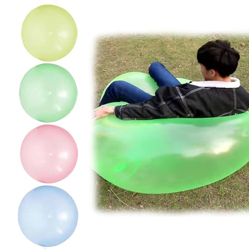 GWAWG Pack of 4 Water Bubble Ball, Transparent Balloons, Large Bouncy Balloons, Inflatable Water Ball, Soft Gum Ball, Garden Ball for Adults Children GWAWG Pack of 4 Water Bubble Ball, Transparent Balloons, Large Bouncy Balloons, Inflatable Water Ball, Soft Gum Ball, Garden Ball for Adults Children von GWAWG