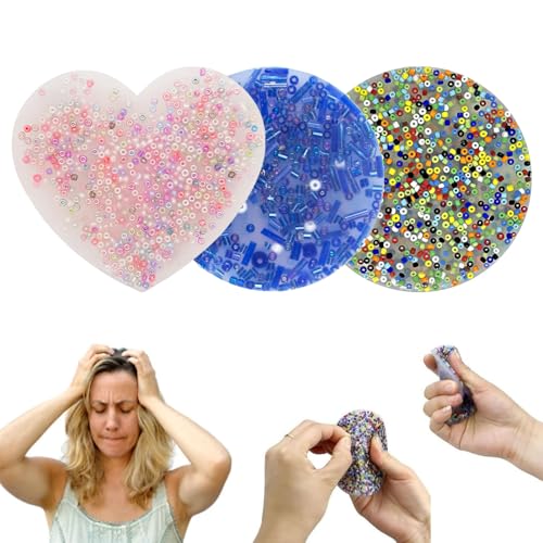 GWAWG Picky Pad, 3 Stück Skin Picking Fidget Spielzeug, Wiederverwendbare Sensorische Stress und Angst Linderung Picking Pad, Rund Herzförmige für Erwachsene Kinder GWAWG Picky Pad, 3 Stück Skin Picking Fidget Spielzeug, Wiederverwendbare Sensorische Stress und Angst Linderung Picking Pad, Rund Herzförmige für Erwachsene Kinder von GWAWG