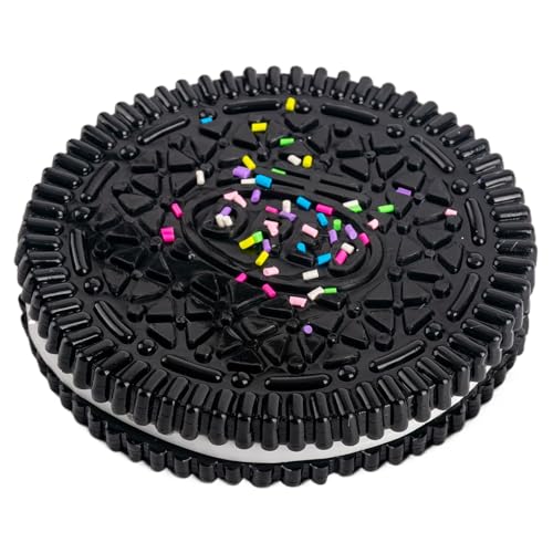 GWAWG Squishy XXL Oreo Keks Stressabbau Taba Biscuit Stress Relief Fidget Toy Mochi Anti-Stress-Spielzeug Kinder Erwachsene Yoyo Fufu Kawaii Squishys Geburtstag Party Favors Weihnachten (Schwarz) von GWAWG