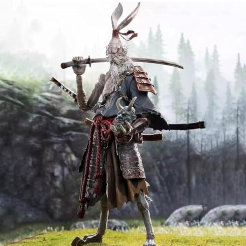 GWTCTOY FuRay Planet Originallizenz 1:12 Actionfigur, 19 cm großer namenloser Kaninchenkrieger und Schwertkämpfer, 26 bewegliche Gelenke, Bausätze für sammelbare Tier-Actionfiguren von GWTCTOY