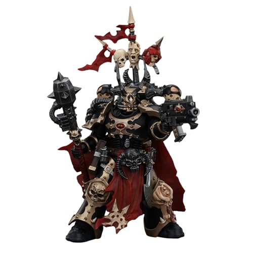 GWTCTOY JoyToy GW 40K Originallizenz 1:18 Actionfigur, Chaos Space Marines Black Legion Chosen Champion with Bolter and Power Maul von GWTCTOY