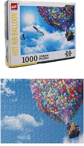 1000 Teile Puzzle, Luftballon Haus in den Wolken, Bunte Himmelszene, Bekannt aus dem Film UP 1000 Teile Puzzle, Luftballon Haus in den Wolken, Bunte Himmelszene, Bekannt aus dem Film UP von GXF TOYS