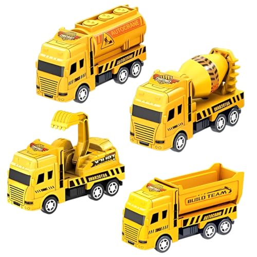 GXGM 4 Stück Plastik Baustellenfahrzeuge Kinder Spielzeugautos,Bagger Spielzeug 3 4 5 Jahre,Betonmischer Spielzeug,Bagger Sandkasten,Baustelle,Pull Back Autos für Mädchen Jungen GXGM 4 Stück Plastik Baustellenfahrzeuge Kinder Spielzeugautos,Bagger Spielzeug 3 4 5 Jahre,Betonmischer Spielzeug,Bagger Sandkasten,Baustelle,Pull Back Autos für Mädchen Jungen von GXGM