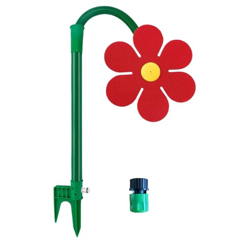 Crazy Daisy Sprinkler, Flower Sprinkler, Fun Irrigation Tool for Yard Watering, Pets Playing (Red) von GXJIXf