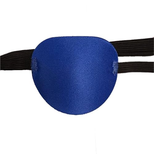 GXMDSGZ 1 Stück Piraten-Augenklappe, Unisex, einzelne Augenklappe, Augenklappe, ein Auge, waschbar, verstellbar, konkave Augenklappe, for Kinder, Piraten, Cosplay-Kostüm(Blue) von GXMDSGZ