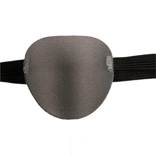 GXMDSGZ 1 Stück Piraten-Augenklappe, Unisex, einzelne Augenklappe, Augenklappe, ein Auge, waschbar, verstellbar, konkave Augenklappe, for Kinder, Piraten, Cosplay-Kostüm(Gray) von GXMDSGZ