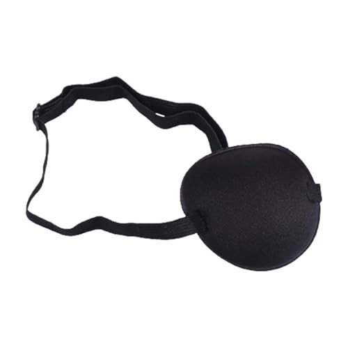 GXMDSGZ 1PC 3D Einzelne Augenklappe Augenmaske Piraten Augenklappe Ein Auge Waschbar Einstellbar Konkaven Augenklappe Kid Piraten Cosplay(Black) von GXMDSGZ
