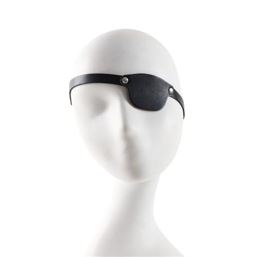 GXMDSGZ Piraten-Augenklappe, Pu-Leder, Augenklappen, einzelne Augenmaske, Cosplay-Kostüme(Black) von GXMDSGZ