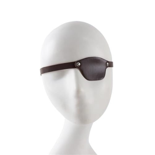 GXMDSGZ Piraten-Augenklappe, Pu-Leder, Augenklappen, einzelne Augenmaske, Cosplay-Kostüme(Brown) von GXMDSGZ