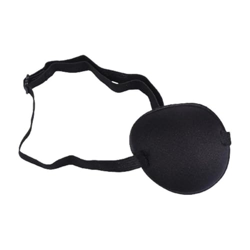 GXMDSGZ Unisex Piraten-Augenklappe, einzelne Augenmaske, verstellbar, konkave Augenklappe, Augenmaske, Kind, Piraten-Cosplay-Kostüm-Requisiten(Black) von GXMDSGZ