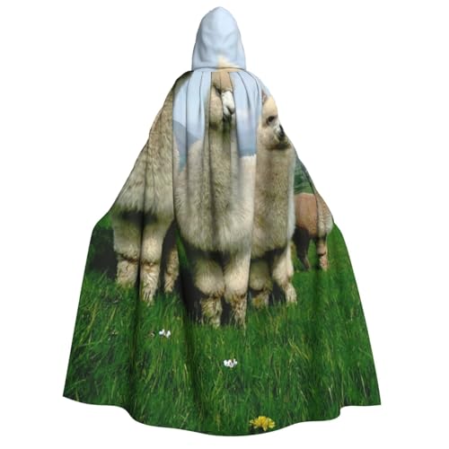 GXUNGT Alpaka-Familien-Aufdruck, Halloween-Kapuzenumhang, perfekt für Cosplay, Partys und Festivals, Uni, bequemer Umhang GXUNGT Alpaka-Familien-Aufdruck, Halloween-Kapuzenumhang, perfekt für Cosplay, Partys und Festivals, Uni, bequemer Umhang von GXUNGT