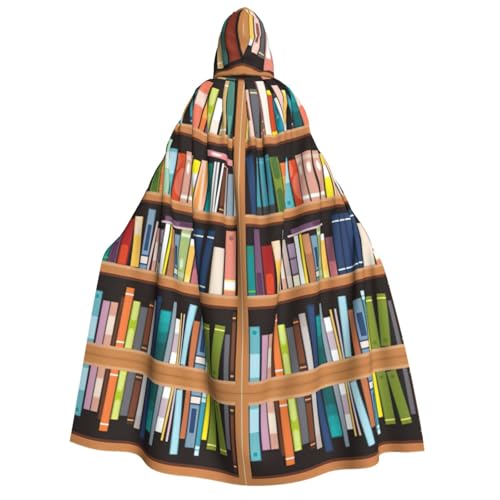 GXUNGT Bücherregal für Erwachsene, bedruckt, Halloween-Kapuzenumhang, perfekt für Cosplay, Partys und Festivals, Uni, bequemer Umhang GXUNGT Bücherregal für Erwachsene, bedruckt, Halloween-Kapuzenumhang, perfekt für Cosplay, Partys und Festivals, Uni, bequemer Umhang von GXUNGT