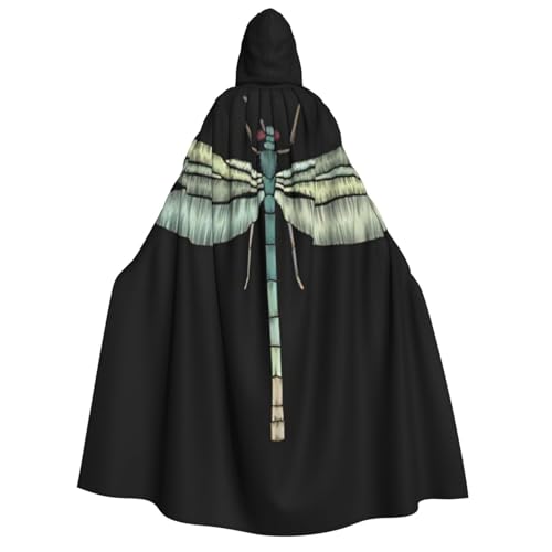GXUNGT Halloween-Kapuzenumhang mit Libellen-Aufdruck, perfekt für Cosplay, Partys und Festivals, Uni, bequemer Umhang GXUNGT Halloween-Kapuzenumhang mit Libellen-Aufdruck, perfekt für Cosplay, Partys und Festivals, Uni, bequemer Umhang von GXUNGT