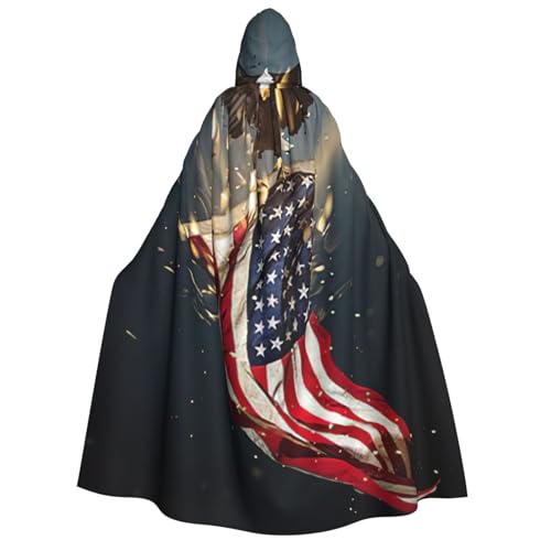 GXUNGT Nordamerikanischer Weißkopfseeadler-Aufdruck, Halloween-Kapuzenumhang, perfekt für Cosplay, Partys und Festivals, Uni, bequemer Umhang GXUNGT Nordamerikanischer Weißkopfseeadler-Aufdruck, Halloween-Kapuzenumhang, perfekt für Cosplay, Partys und Festivals, Uni, bequemer Umhang von GXUNGT