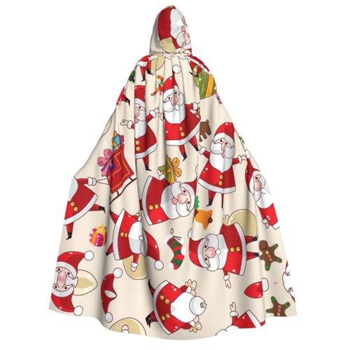 GXUNGT Weihnachtlicher Cartoon-Weihnachtsmann-Druck, Erwachsenen-Halloween-Kapuzenumhang, perfekt für Cosplay, Partys und Festivals, uni, bequemer Umhang GXUNGT Weihnachtlicher Cartoon-Weihnachtsmann-Druck, Erwachsenen-Halloween-Kapuzenumhang, perfekt für Cosplay, Partys und Festivals, uni, bequemer Umhang von GXUNGT