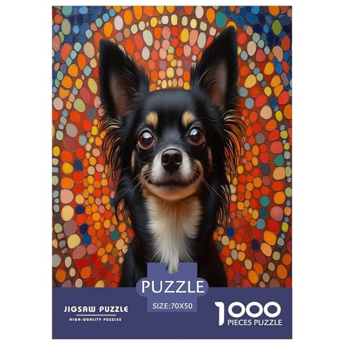 Chihuahua Puzzles 1000 Teile Schwer Puzzle Spielzeug Lernspiel Impossible Herausforderung Spielzeug Für Erwachsene Und Kinder Ab 12 Jahren 70x50cm/1000pcs von GXYUAOIEF