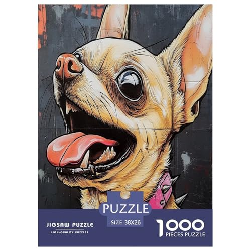 Chihuahua Puzzles 1000-teilige Schwer Puzzle Spielzeug Lernspiel Impossible Herausforderungsspielzeug Für Erwachsene Und Kinder in Bewährter 38x26cm/1000pcs Chihuahua Puzzles 1000-teilige Schwer Puzzle Spielzeug Lernspiel Impossible Herausforderungsspielzeug Für Erwachsene Und Kinder in Bewährter 38x26cm/1000pcs von GXYUAOIEF