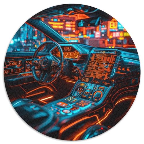 Cyber-Auto Puzzle 1000 Teile Kokpit Rundes Puzzle Für Erwachsene Schwer Pädagogisches Spielzeug Für Erwachsene Kinder 1000pcs (67.5x67.5cm) von GXYUAOIEF