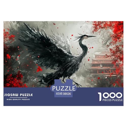 Der majestätische Schwarze Kranich Puzzle 1000 Teile Ahornblatt und Pagode Puzzlespiele 100% Recycelter Pappe Für Die Ganze Familie 38x26cm/1000pcs Der majestätische Schwarze Kranich Puzzle 1000 Teile Ahornblatt und Pagode Puzzlespiele 100% Recycelter Pappe Für Die Ganze Familie 38x26cm/1000pcs von GXYUAOIEF