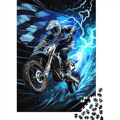 Dirt Bike Puzzle 1000 Teile Schwer Puzzle Spielzeug Pädagogisches Spiel Impossible Herausforderungsspielzeug Für Erwachsene Kinder 1000pcs (75x50cm) von GXYUAOIEF