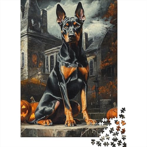 Dobermannn Puzzles 1000 Teile Schwer Puzzle Spielzeug Pädagogisches Spiel Impossible Herausforderungsspielzeug Für Erwachsene Und Kinder in Bewährter 1000pcs (75x50cm) von GXYUAOIEF