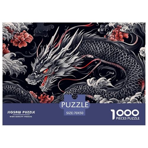 Drache Puzzle 1000 Teile Wellenblumen Puzzles Impossible Geschicklichkeitsspiel 100% Recycelter Pappe Geschenke Für Frauen Männer 70x50cm/1000pcs Drache Puzzle 1000 Teile Wellenblumen Puzzles Impossible Geschicklichkeitsspiel 100% Recycelter Pappe Geschenke Für Frauen Männer 70x50cm/1000pcs von GXYUAOIEF