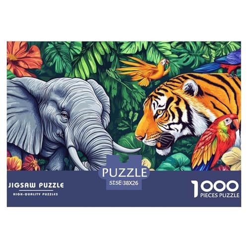 Dschungeltiere Puzzle 1000 Teile Bunte Blumen Puzzles Stress Abbauen Familien-Puzzlespiel 100% Recycelter Pappe Für Erwachsene Und Kinder 38x26cm/1000pcs Dschungeltiere Puzzle 1000 Teile Bunte Blumen Puzzles Stress Abbauen Familien-Puzzlespiel 100% Recycelter Pappe Für Erwachsene Und Kinder 38x26cm/1000pcs von GXYUAOIEF