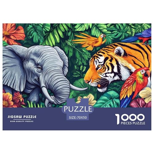 Dschungeltiere Puzzle 1000-teilige Bunte Blumen Puzzles EIN Herausforderndes Rätsel 100% Recycelter Pappe Für Die Ganze Familie 70x50cm/1000pcs Dschungeltiere Puzzle 1000-teilige Bunte Blumen Puzzles EIN Herausforderndes Rätsel 100% Recycelter Pappe Für Die Ganze Familie 70x50cm/1000pcs von GXYUAOIEF