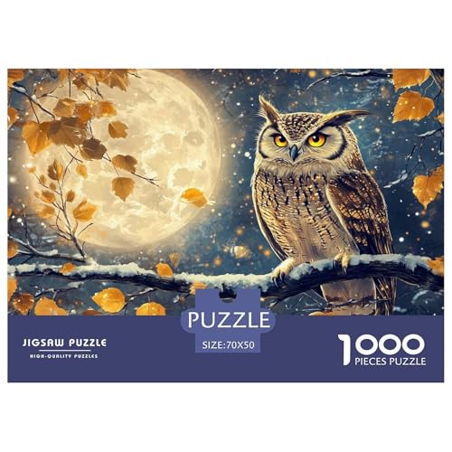 Eule Puzzle 1000 Teile Mond Puzzles Stress Abbauen Familien-Puzzlespiel 100% Recycelter Pappe Für Erwachsene Und Kinder Ab 14 Jahren 70x50cm/1000pcs Eule Puzzle 1000 Teile Mond Puzzles Stress Abbauen Familien-Puzzlespiel 100% Recycelter Pappe Für Erwachsene Und Kinder Ab 14 Jahren 70x50cm/1000pcs von GXYUAOIEF
