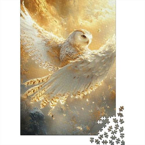Eule Puzzle 1000 Teile Schwer Puzzle Spielzeug Pädagogisches Spiel Impossible Herausforderung Spielzeug Für Erwachsene Kinder 1000pcs (75x50cm) von GXYUAOIEF