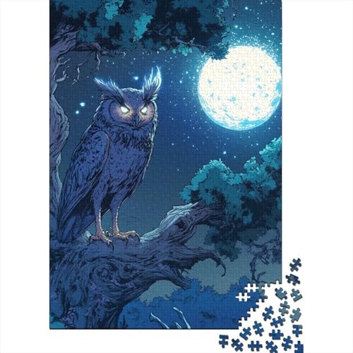 Eule Puzzle 1000-teilige Schwer Puzzle Spielzeug Pädagogisches Spiel Impossible Herausforderung Spielzeug Für Erwachsene Und Kinder Ab 12 Jahren 1000pcs (75x50cm) von GXYUAOIEF