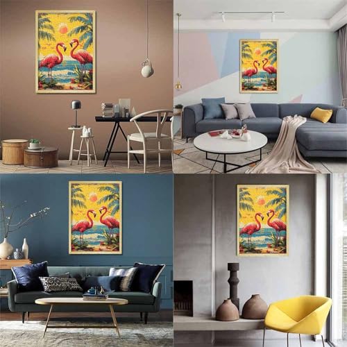 Flamingo Puzzle 1000 Teile Schwer Puzzle Spielzeug Lernspiel Impossible Herausforderungsspielzeug Für Erwachsene Kinder 1000pcs (75x50cm) von GXYUAOIEF