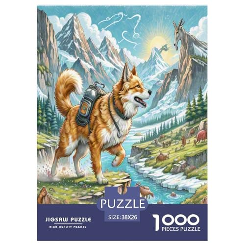 Fox Terrier Puzzles 1000 Teile Schwer Puzzle Spielzeug Pädagogisches Spiel Impossible Herausforderungsspielzeug Für Erwachsene Und Kinder in Bewährter 38x26cm/1000pcs von GXYUAOIEF