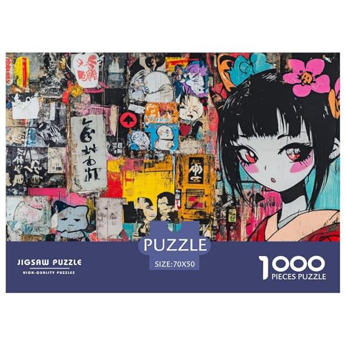 Graffiti-Kunst Puzzle 1000 Teile Anime-Mädchen Puzzles EIN Herausforderndes Rätsel 100% Recycelter Pappe Für Erwachsene Und Kinder 70x50cm/1000pcs Graffiti-Kunst Puzzle 1000 Teile Anime-Mädchen Puzzles EIN Herausforderndes Rätsel 100% Recycelter Pappe Für Erwachsene Und Kinder 70x50cm/1000pcs von GXYUAOIEF
