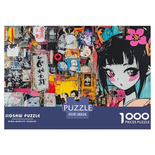 Graffiti-Kunst Puzzle 1000-teilige Anime-Mädchen Puzzles EIN Herausforderndes Rätsel 100% Recycelter Pappe Für Erwachsene Und Kinder 38x26cm/1000pcs Graffiti-Kunst Puzzle 1000-teilige Anime-Mädchen Puzzles EIN Herausforderndes Rätsel 100% Recycelter Pappe Für Erwachsene Und Kinder 38x26cm/1000pcs von GXYUAOIEF