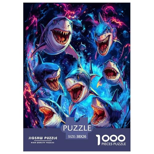 Hai Puzzle 1000 Teile Schwer Puzzle Spielzeug Pädagogisches Spiel Impossible Herausforderungsspielzeug Für Erwachsene Und Kinder Ab 14 Jahren 38x26cm/1000pcs Hai Puzzle 1000 Teile Schwer Puzzle Spielzeug Pädagogisches Spiel Impossible Herausforderungsspielzeug Für Erwachsene Und Kinder Ab 14 Jahren 38x26cm/1000pcs von GXYUAOIEF