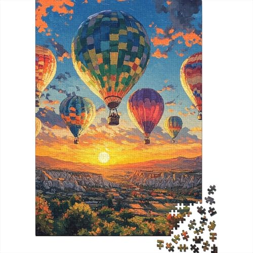 Heißluftballon Puzzle 1000-teilige Schwer Puzzle Spielzeug Pädagogisches Spiel Impossible Herausforderung Spielzeug Für Erwachsene Und Kinder Ab 14 Jahren 1000pcs (75x50cm) von GXYUAOIEF