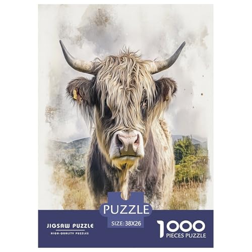 Highland Rinder Puzzle 1000 Teile Schwer Puzzle Spielzeug Pädagogisches Spiel Impossible Herausforderungsspielzeug Für Erwachsene Und Kinder Ab 12 Jahren 38x26cm/1000pcs Highland Rinder Puzzle 1000 Teile Schwer Puzzle Spielzeug Pädagogisches Spiel Impossible Herausforderungsspielzeug Für Erwachsene Und Kinder Ab 12 Jahren 38x26cm/1000pcs von GXYUAOIEF