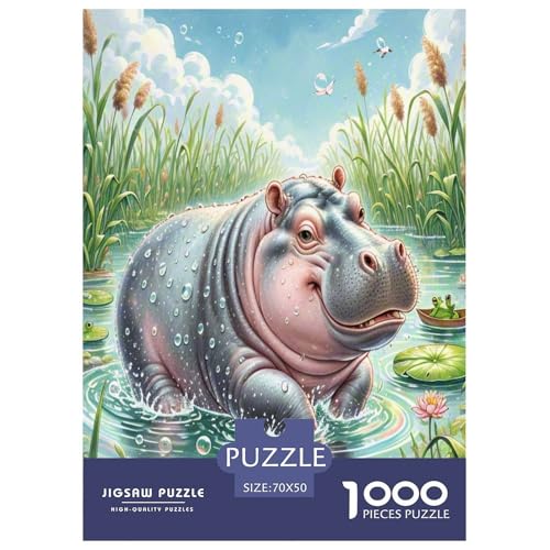 Hippopotamus Puzzles 1000 Teile Schwer Puzzle Spielzeug Pädagogisches Spiel Impossible Herausforderungsspielzeug Für Erwachsene Und Kinder in Bewährter 70x50cm/1000pcs Hippopotamus Puzzles 1000 Teile Schwer Puzzle Spielzeug Pädagogisches Spiel Impossible Herausforderungsspielzeug Für Erwachsene Und Kinder in Bewährter 70x50cm/1000pcs von GXYUAOIEF