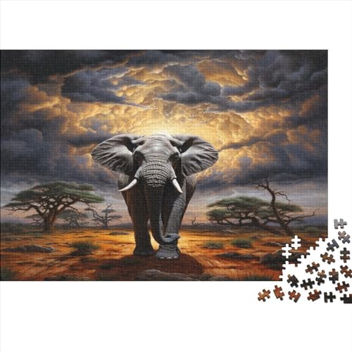 Hyper-Realistic Elefant Puzzle 1000 Teile Erwachsene Puzzles Für Erwachsene Klassische Puzzles 1000 Teile Erwachsene Puzzlespiel Schwer Pädagogisches Spielzeug Erwachsene Kinder Puzzel 1000pcs (75x50 von GXYUAOIEF