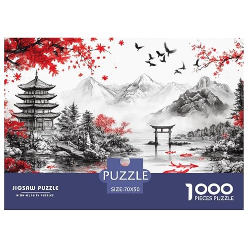 Japanische Landschaft Puzzle 1000 Teile Pagode mit roten Blättern Puzzles Stress Abbauen Familien-Puzzlespiel 100% Recycelter Pappe Erwachsenenpuzzle Ab 14 Jahren 70x50cm/1000pcs Japanische Landschaft Puzzle 1000 Teile Pagode mit roten Blättern Puzzles Stress Abbauen Familien-Puzzlespiel 100% Recycelter Pappe Erwachsenenpuzzle Ab 14 Jahren 70x50cm/1000pcs von GXYUAOIEF