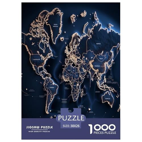Karte Puzzles 1000 Teile Schwer Puzzle Spielzeug Lernspiel Impossible Herausforderung Spielzeug Für Erwachsene Und Kinder Ab 14 Jahren 38x26cm/1000pcs Karte Puzzles 1000 Teile Schwer Puzzle Spielzeug Lernspiel Impossible Herausforderung Spielzeug Für Erwachsene Und Kinder Ab 14 Jahren 38x26cm/1000pcs von GXYUAOIEF