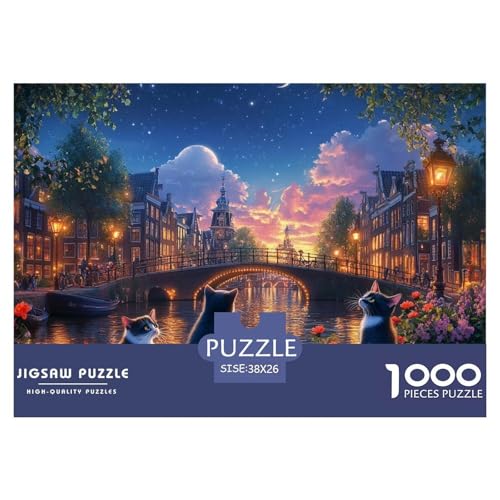 Katze Puzzle 1000 Teile Uferlichter Puzzles EIN Herausforderndes Rätsel 100% Recycelter Pappe Für Die Ganze Familie 38x26cm/1000pcs Katze Puzzle 1000 Teile Uferlichter Puzzles EIN Herausforderndes Rätsel 100% Recycelter Pappe Für Die Ganze Familie 38x26cm/1000pcs von GXYUAOIEF