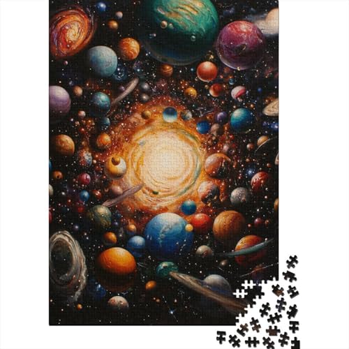 Kosmisches Weltall Puzzles 1000-teilige Schwer Puzzle Spielzeug Lernspiel Impossible Herausforderungsspielzeug Für Erwachsene Kinder 1000pcs (75x50cm) von GXYUAOIEF