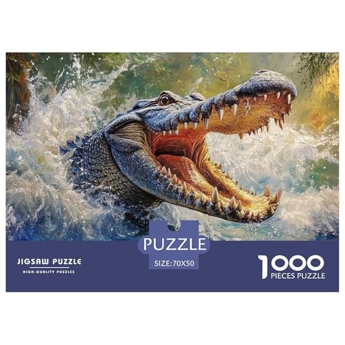 Krokodil Puzzle 1000 Teile Spritzer Puzzles EIN Herausforderndes Rätsel 100% Recycelter Pappe Home Dekoration 70x50cm/1000pcs Krokodil Puzzle 1000 Teile Spritzer Puzzles EIN Herausforderndes Rätsel 100% Recycelter Pappe Home Dekoration 70x50cm/1000pcs von GXYUAOIEF