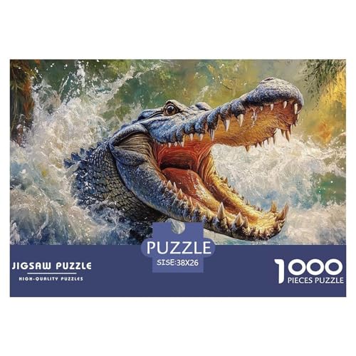 Krokodil Puzzle 1000 Teile Spritzer Puzzles Stress Abbauen Familien-Puzzlespiel 100% Recycelter Pappe Geschenke Für Frauen Männer 38x26cm/1000pcs Krokodil Puzzle 1000 Teile Spritzer Puzzles Stress Abbauen Familien-Puzzlespiel 100% Recycelter Pappe Geschenke Für Frauen Männer 38x26cm/1000pcs von GXYUAOIEF