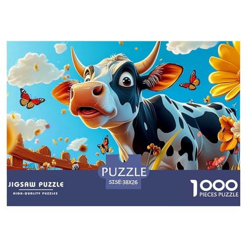 Kuh Puzzle 1000 Teile Blumenfeld Puzzles Impossible Geschicklichkeitsspiel 100% Recycelter Pappe Geschenke Für Frauen Männer 38x26cm/1000pcs Kuh Puzzle 1000 Teile Blumenfeld Puzzles Impossible Geschicklichkeitsspiel 100% Recycelter Pappe Geschenke Für Frauen Männer 38x26cm/1000pcs von GXYUAOIEF